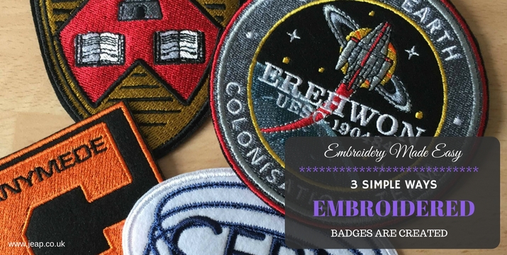 how are embroidered badges are created